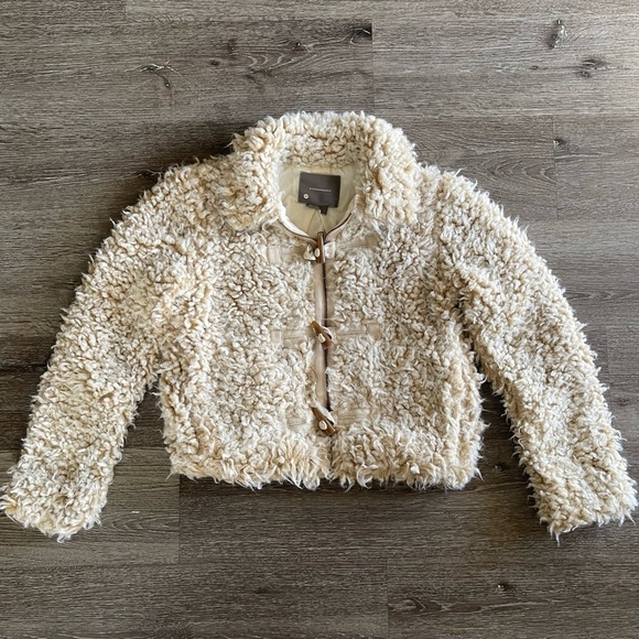 Anthropologie Cream Puffer Jacket Cozy and Stylish - Picture 1 of 9